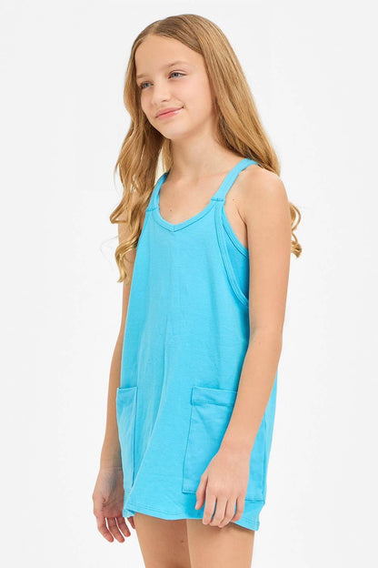 Relaxed Tank Dress with Built-In Romper Lining